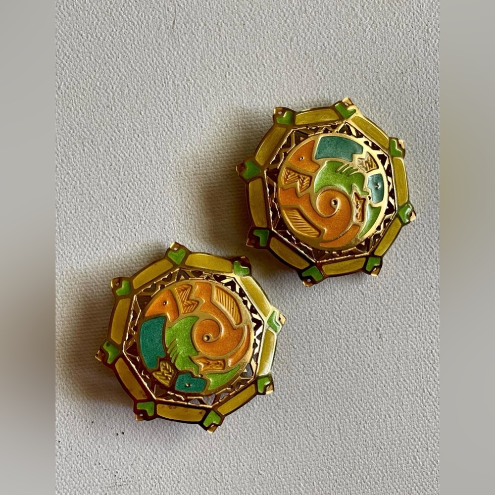 Vintage Edgar Berebi colorful earrings
